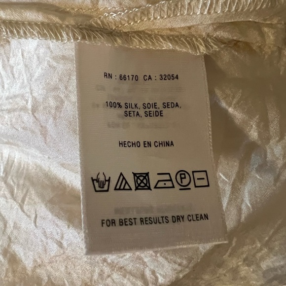 100% Silk Maeve Anthropologie Afterglow Embroidered Top Ivory Blouse Size Small - Picture 10 of 12